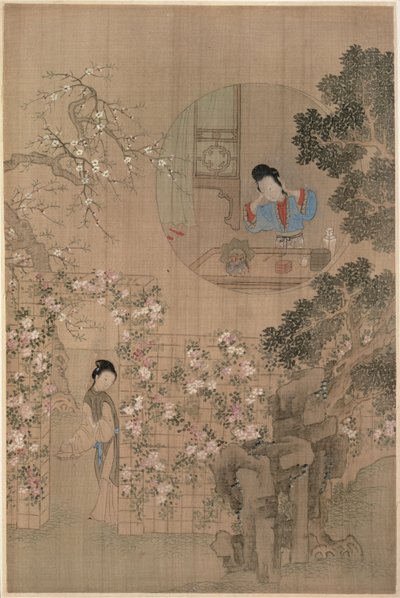 Frau bei ihrer Toilette von Chinese School